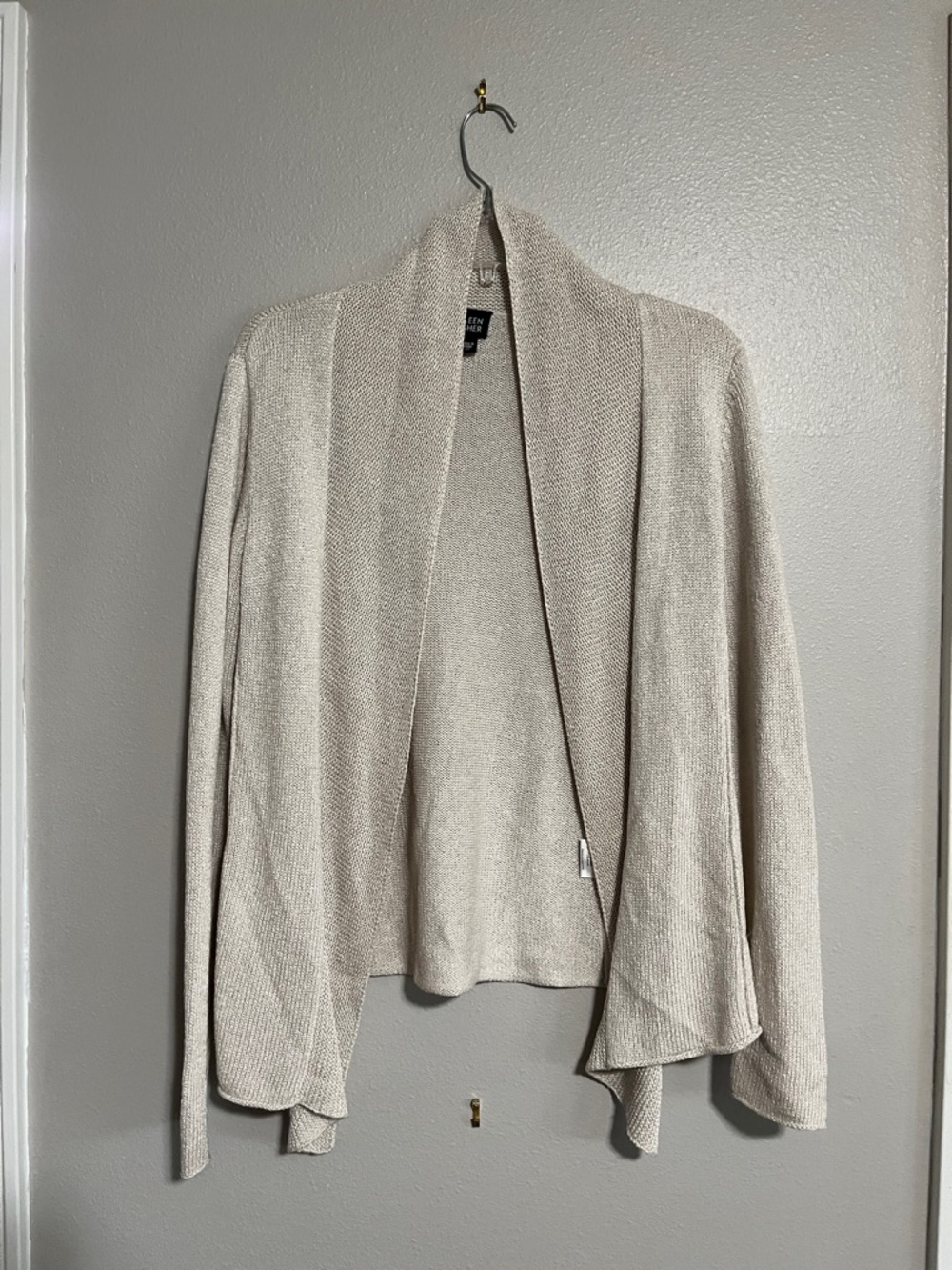 Eileen Fisher Draped Open-Front Shawl Collar Cardigan
